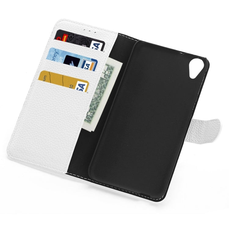 Litchi Texture Horizontal Flip Magnetic Buckle Leather Case with Card Slots & Wallet & Holder for HTC Desire 820