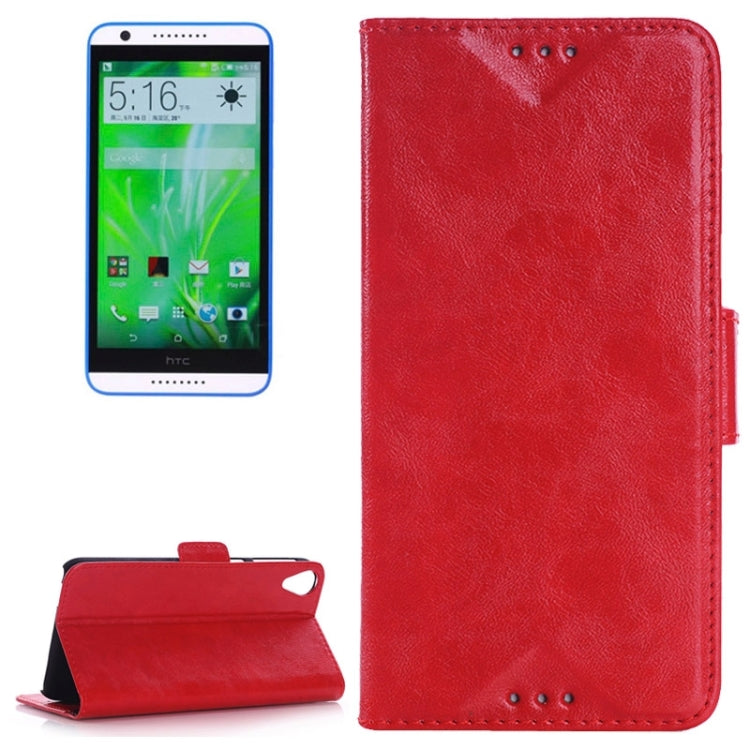 Oil Skin Texture Horizontal Flip Leather Case with Card Slots & Wallet & Holder for HTC Desire 820