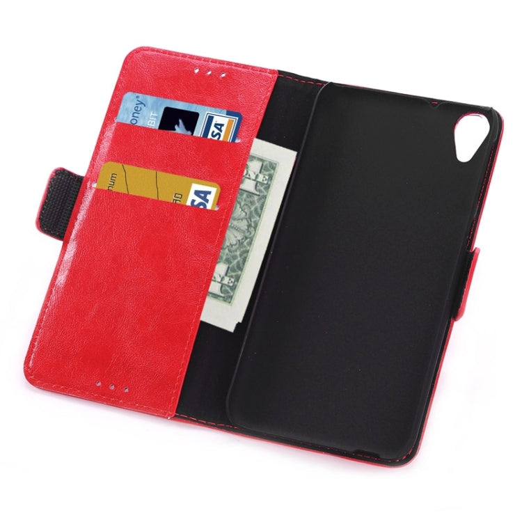 Oil Skin Texture Horizontal Flip Leather Case with Card Slots & Wallet & Holder for HTC Desire 820