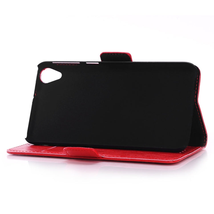 Oil Skin Texture Horizontal Flip Leather Case with Card Slots & Wallet & Holder for HTC Desire 820