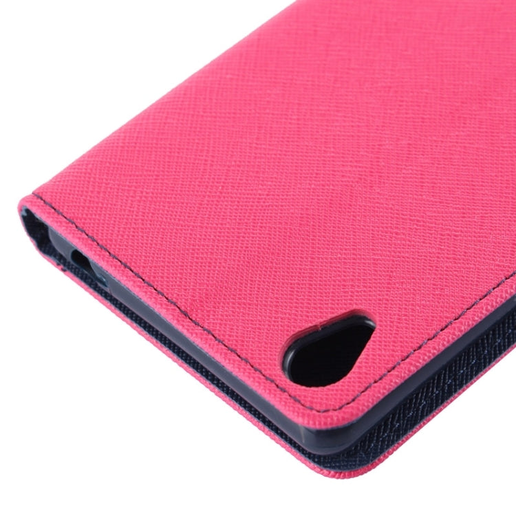 Cross Texture Leather Case with Holder & Card Slots & Wallet for Sony Xperia Z5