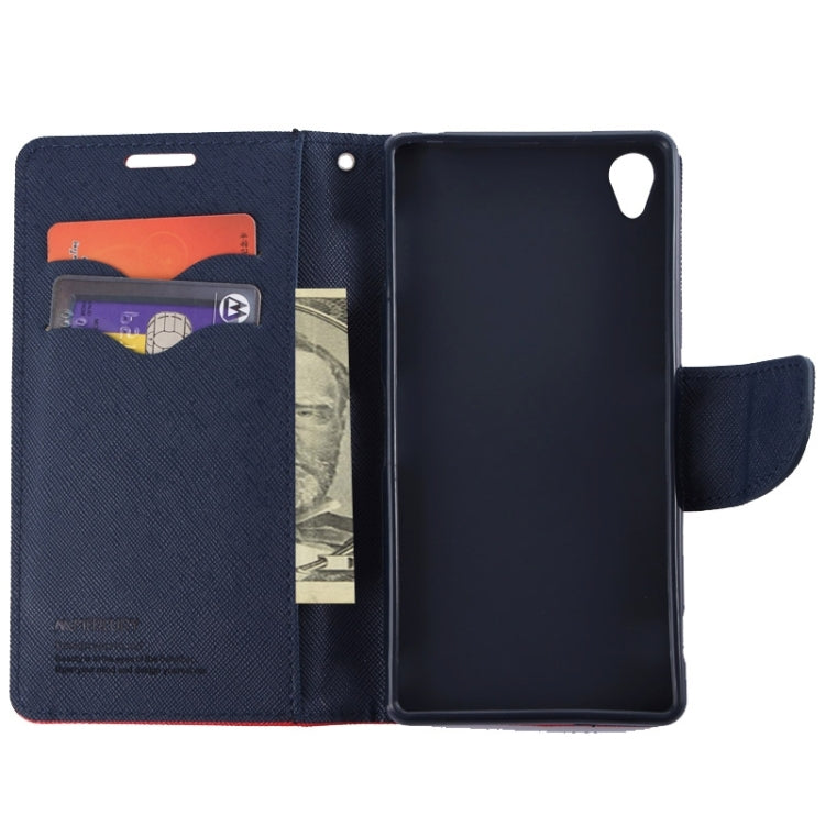 Cross Texture Leather Case with Holder & Card Slots & Wallet for Sony Xperia Z5