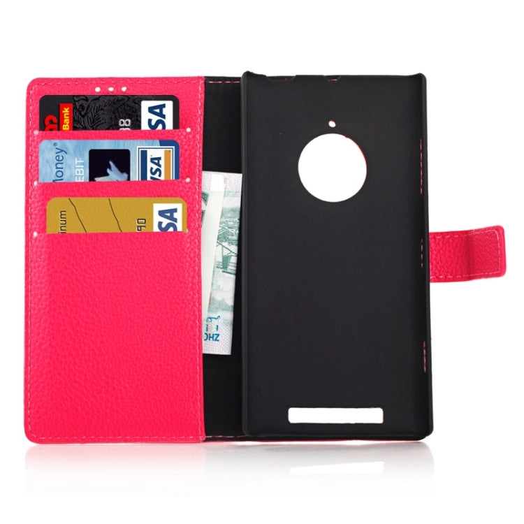 Litchi Texture Horizontal Flip Magnetic Buckle Leather Case with Card Slots & Wallet & Holder for Nokia Lumia 830