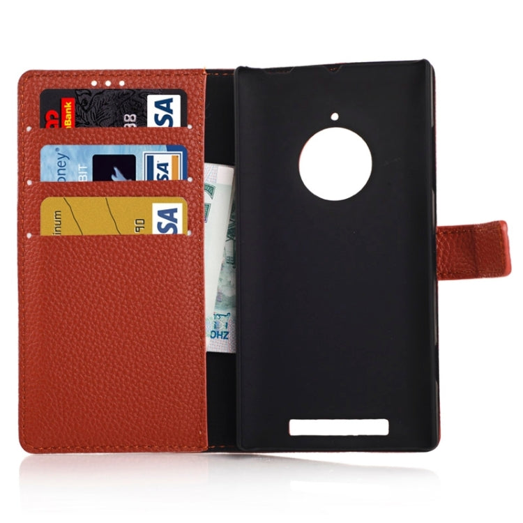 Litchi Texture Horizontal Flip Magnetic Buckle Leather Case with Card Slots & Wallet & Holder for Nokia Lumia 830