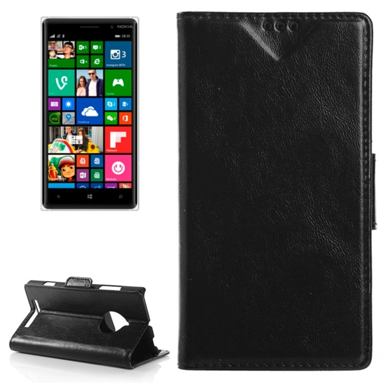Oil Skin Texture Horizontal Flip Leather Case with Card Slots & Wallet & Holder for Nokia Lumia 830