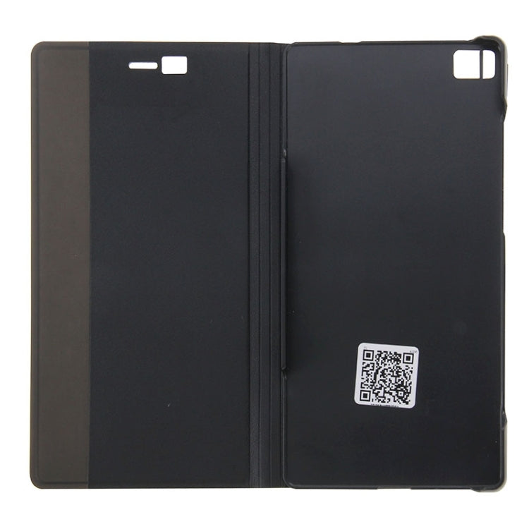 Horizontal Flip Smart Health Leather Protective Case with Display Window for Huawei Ascend P8(Black)