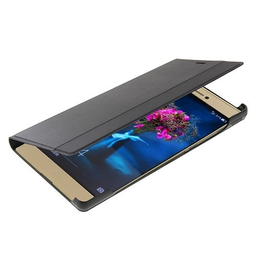 Horizontal Flip Smart Health Leather Protective Case with Display Window for Huawei Ascend P8(Black)
