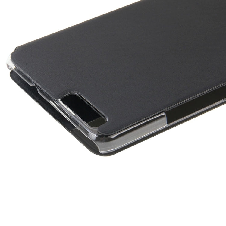 Horizontal Flip Smart Health Leather Protective Case with Display Window for Huawei Honor 6 Plus(Black)