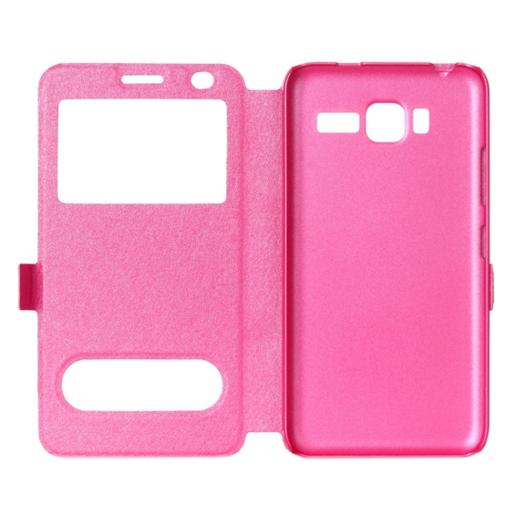 Silk Texture Horizontal Flip Leather Case with Caller ID Display & Holder for Lenovo A916