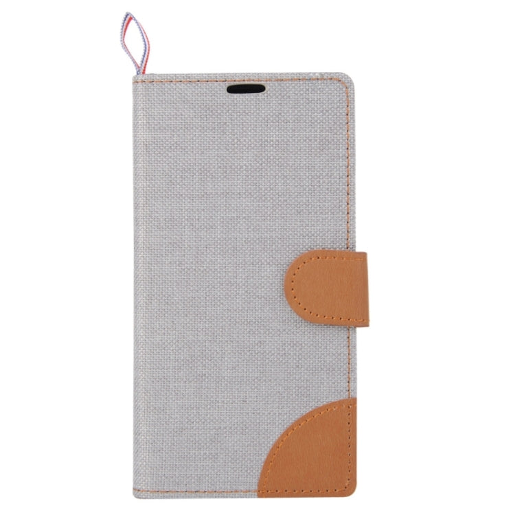 Denim Fabric Leather Case with Holder & Card Slots for Sony Xperia M5