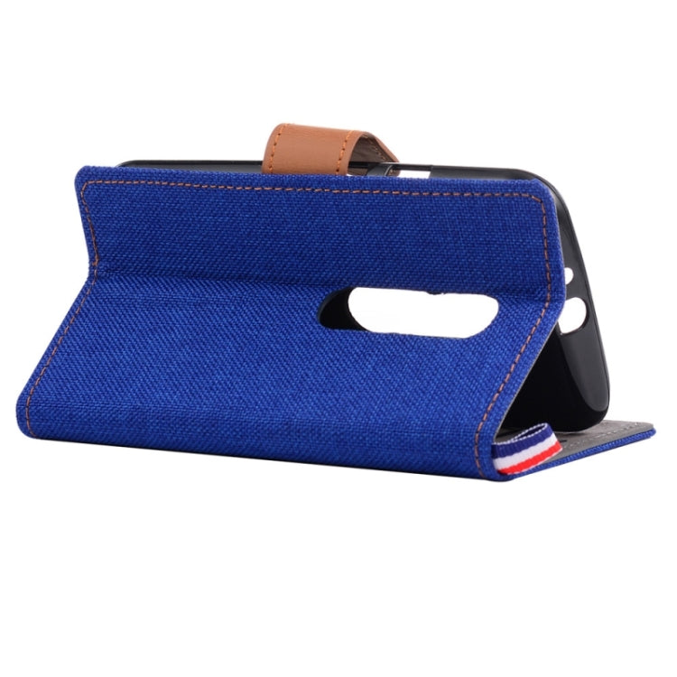 Denim Surface Horizontal Flip Leather Case with Card Slots & Holder for Motorola Moto G(3rd Gen.)