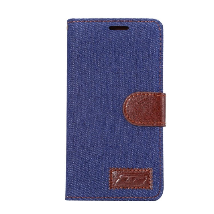 Denim Texture Horizontal Flip Leather Case with Holder & Card Slots for Sony Xperia Z5