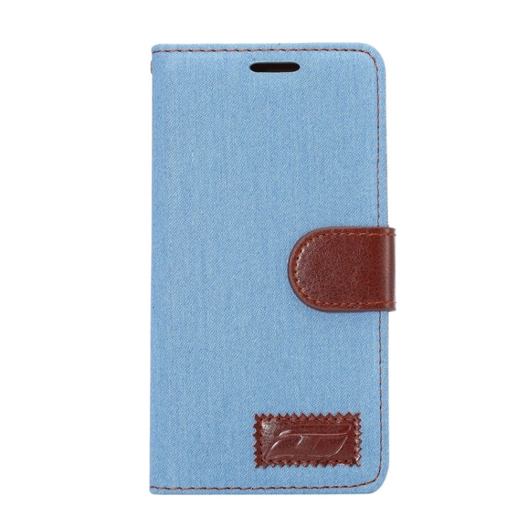 Denim Texture Horizontal Flip Leather Case with Holder & Card Slots for Sony Xperia Z5