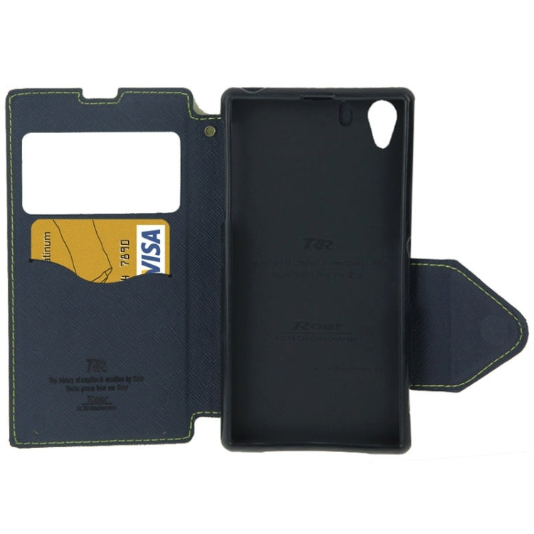 Litchi Texture Horizontal Flip Magnetic Buckle Leather Case with Call Display ID & Card Slots & Holder for Sony Xperia Z1 / L39h