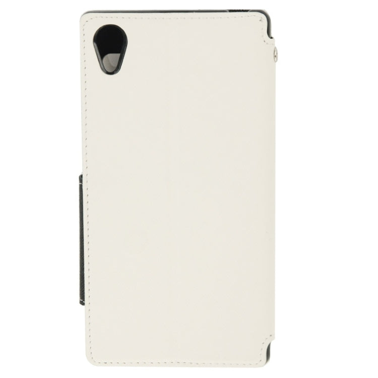 Litchi Texture Horizontal Flip Magnetic Buckle Leather Case with Call Display ID & Card Slots & Holder for Sony Xperia Z1 / L39h