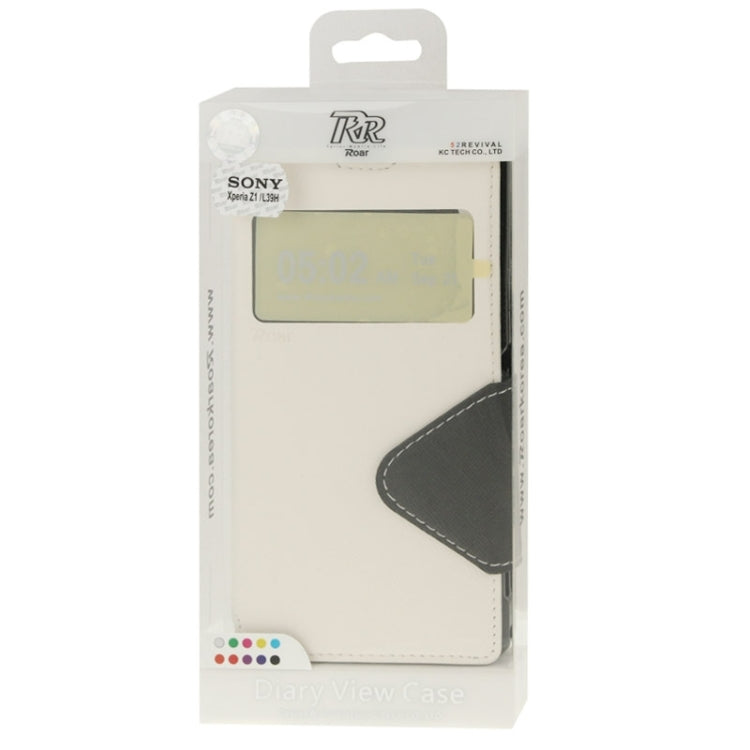 Litchi Texture Horizontal Flip Magnetic Buckle Leather Case with Call Display ID & Card Slots & Holder for Sony Xperia Z1 / L39h