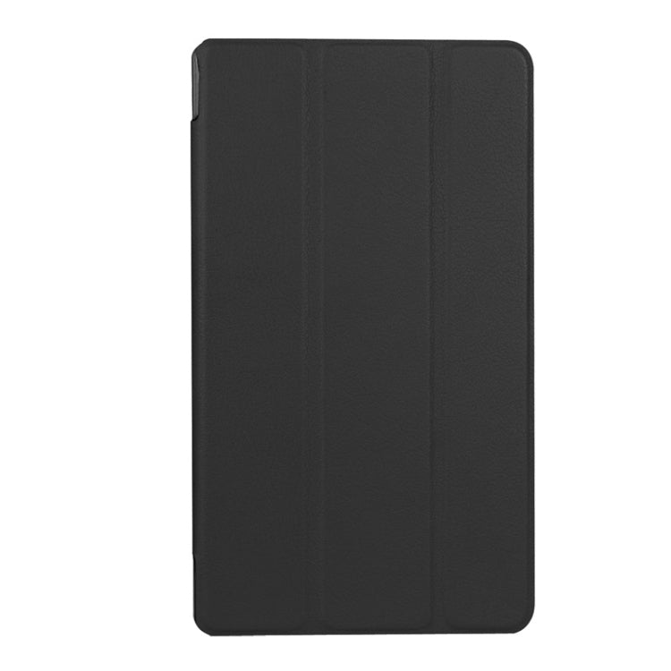 Karst Texture Horizontal Flip Solid Color Leather Case with Three-Folding Holder for Lenovo Tab 2 A7-20F