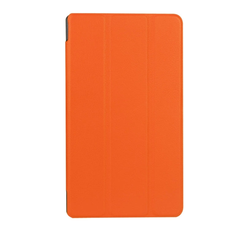 Karst Texture Horizontal Flip Solid Color Leather Case with Three-Folding Holder for Lenovo Tab 2 A7-20F