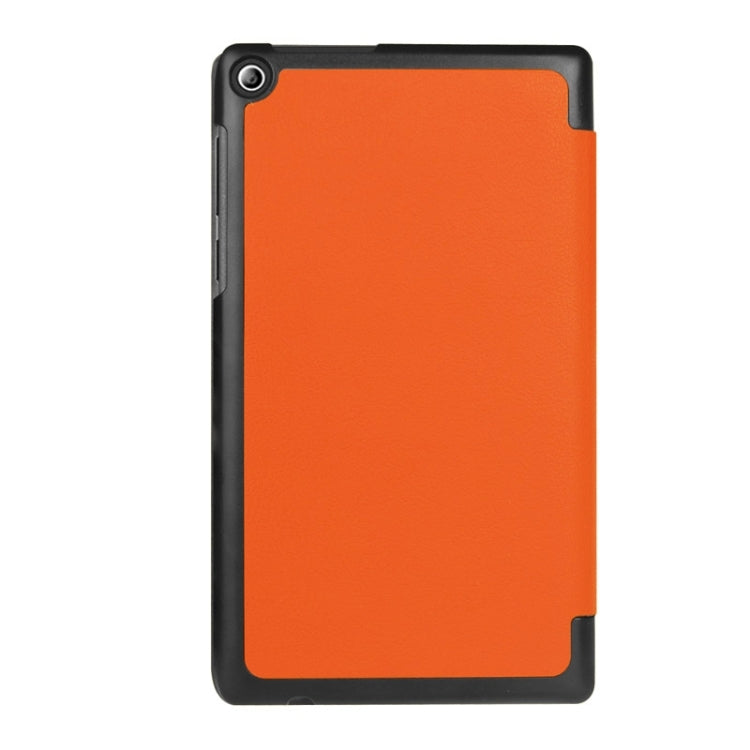 Karst Texture Horizontal Flip Solid Color Leather Case with Three-Folding Holder for Lenovo Tab 2 A7-20F