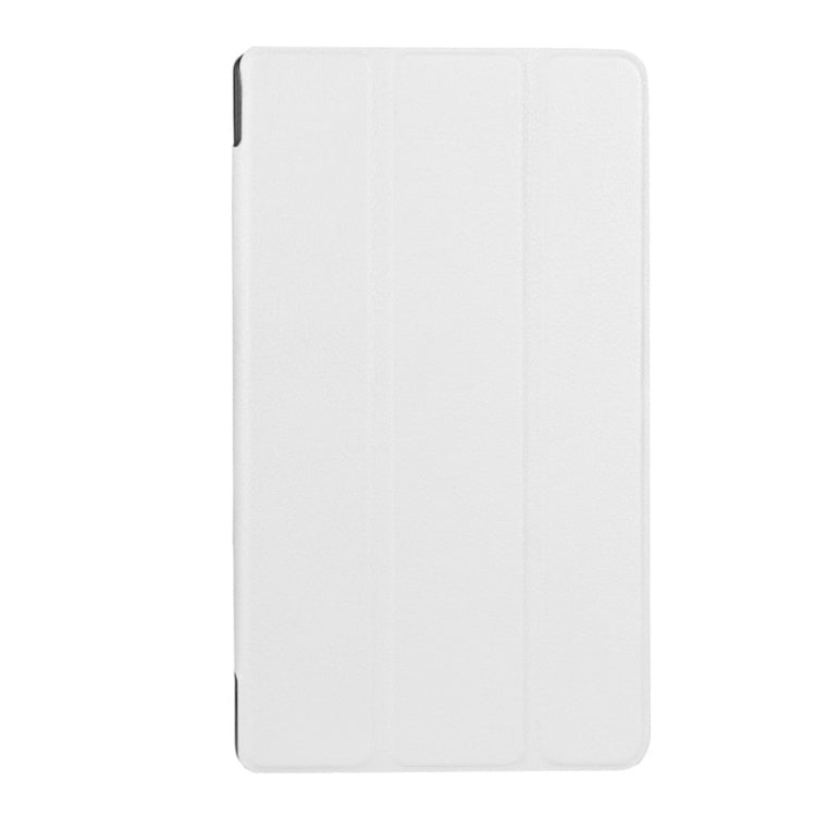 Karst Texture Horizontal Flip Solid Color Leather Case with Three-Folding Holder for Lenovo Tab 2 A7-20F