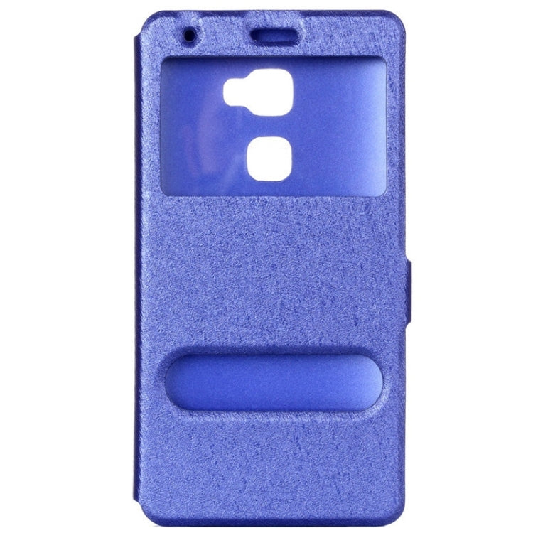 Silk Texture Horizontal Flip Leather Case with Caller ID Display & Holder for Huawei Mate S