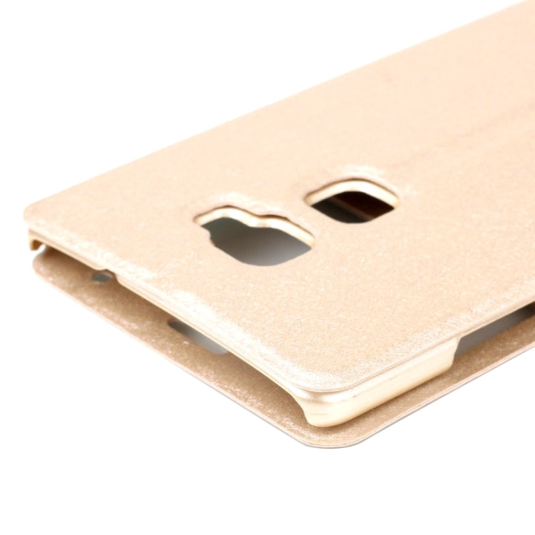 Silk Texture Horizontal Flip Leather Case with Caller ID Display & Holder for Huawei Mate S