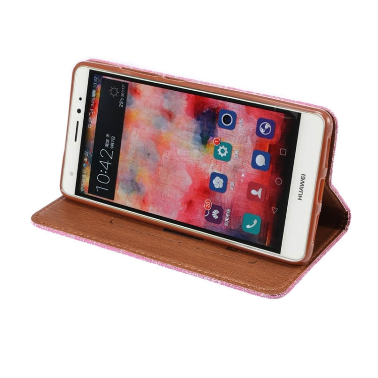 Canvas Texture Magnetic Horizontal Flip Leather Case with Card Slots & Holder for Huawei Mate S