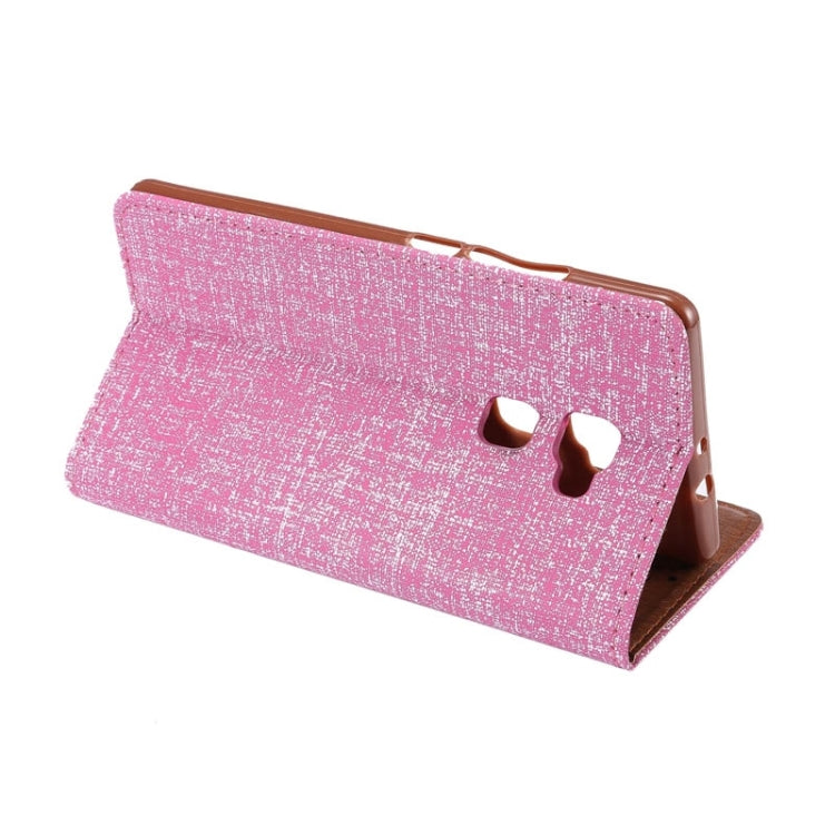 Canvas Texture Magnetic Horizontal Flip Leather Case with Card Slots & Holder for Huawei Mate S