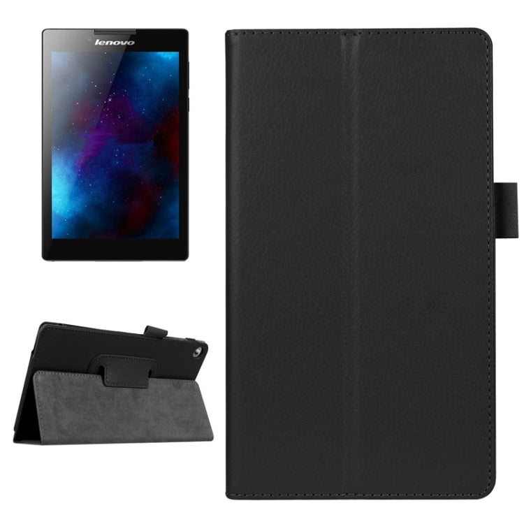 Litchi Texture Horizontal Flip Solid Color Leather Case with Two-Folding Holder for Lenovo Tab 2 A7-20F