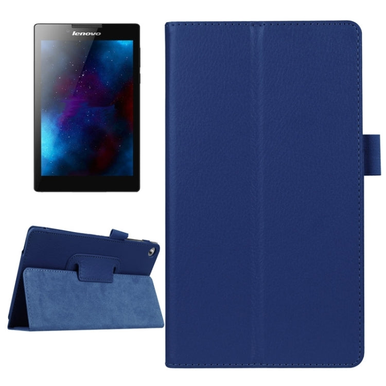 Litchi Texture Horizontal Flip Solid Color Leather Case with Two-Folding Holder for Lenovo Tab 2 A7-20F