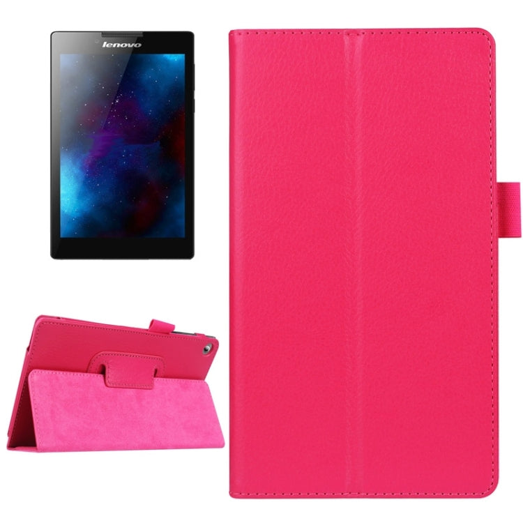 Litchi Texture Horizontal Flip Solid Color Leather Case with Two-Folding Holder for Lenovo Tab 2 A7-20F