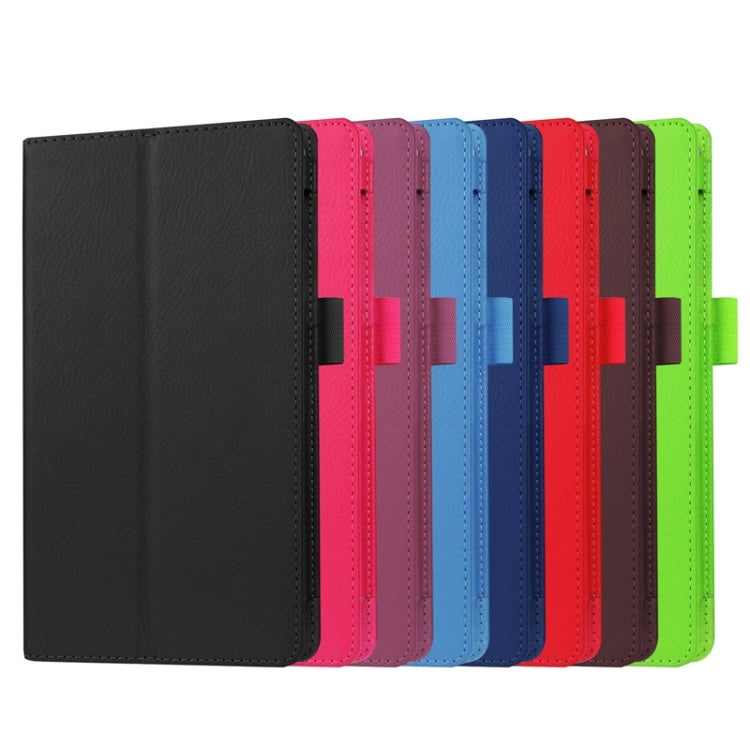 Litchi Texture Horizontal Flip Solid Color Leather Case with Two-Folding Holder for Lenovo Tab 2 A7-20F