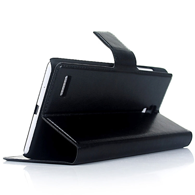 Crazy Horse Texture Magnetic Button Horizontal Flip Leather Case with Card Slots & Holder for Xiaomi Redmi Note