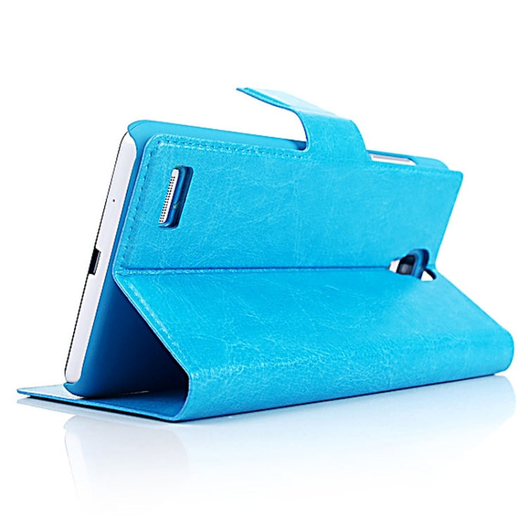 Crazy Horse Texture Magnetic Button Horizontal Flip Leather Case with Card Slots & Holder for Xiaomi Redmi Note