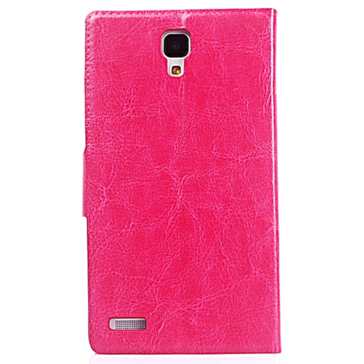 Crazy Horse Texture Magnetic Button Horizontal Flip Leather Case with Card Slots & Holder for Xiaomi Redmi Note