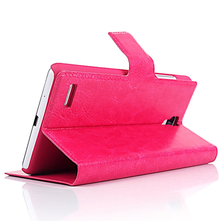Crazy Horse Texture Magnetic Button Horizontal Flip Leather Case with Card Slots & Holder for Xiaomi Redmi Note