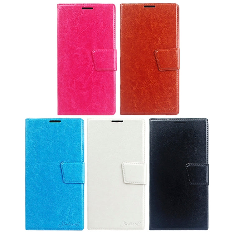 Crazy Horse Texture Magnetic Button Horizontal Flip Leather Case with Card Slots & Holder for Xiaomi Redmi Note