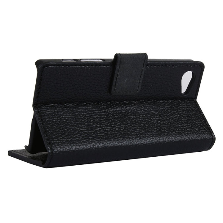 Litchi Texture Horizontal Flip Leather Case with Holder & Card Slots & Wallet for Sony Xperia Z5 Compact