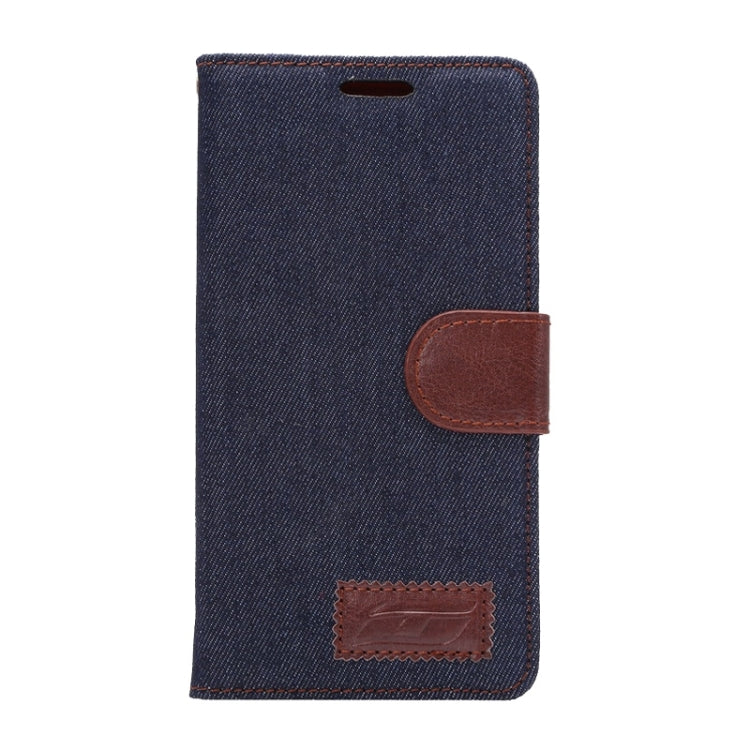 Denim Texture Horizontal Flip Magnetic Buckle Leather Case with Card Slots & Holder for Sony Xperia Z3+