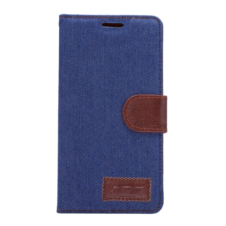 Denim Texture Horizontal Flip Magnetic Buckle Leather Case with Card Slots & Holder for Sony Xperia Z3+