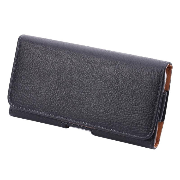 5.5 inch Horizontal Style Litchi Texture Waist Bag with Back Splint for Huawei Honor 7i / Honor 6 Plus / P8 / N3 / N2 / N1 & Sony Xperia Z5 / Z4 / Z2 / Z1(Black)