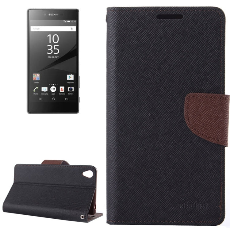 Cross Texture Leather Case with Holder & Card Slots & Wallet for Sony Xperia Z5 P