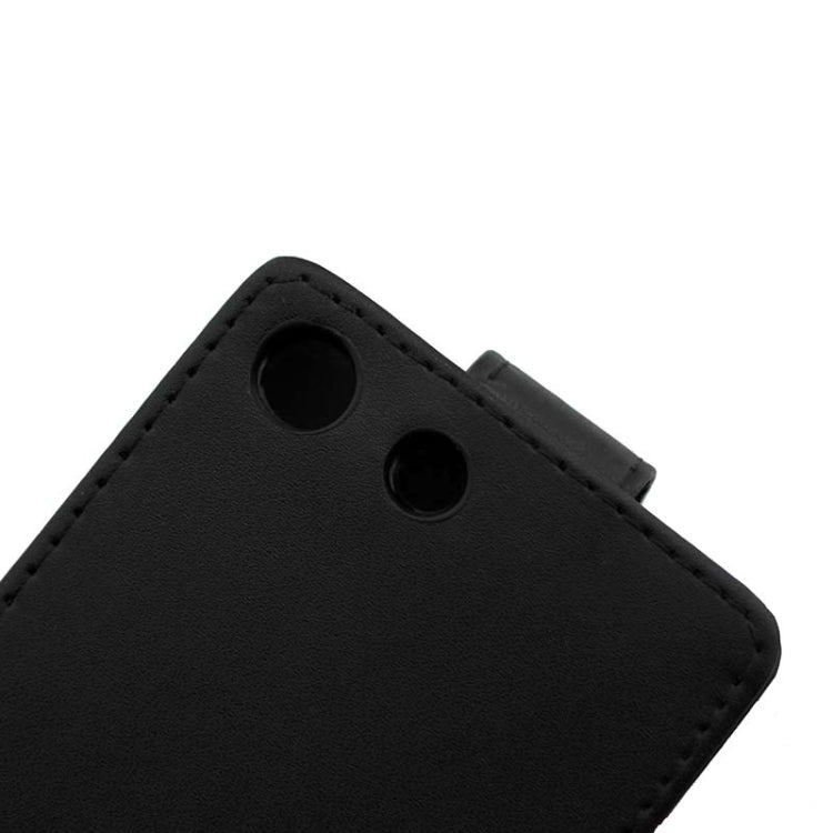 Vertical Flip Magnetic Buckle PU Leather Case for Sony Xperia M5(Black)