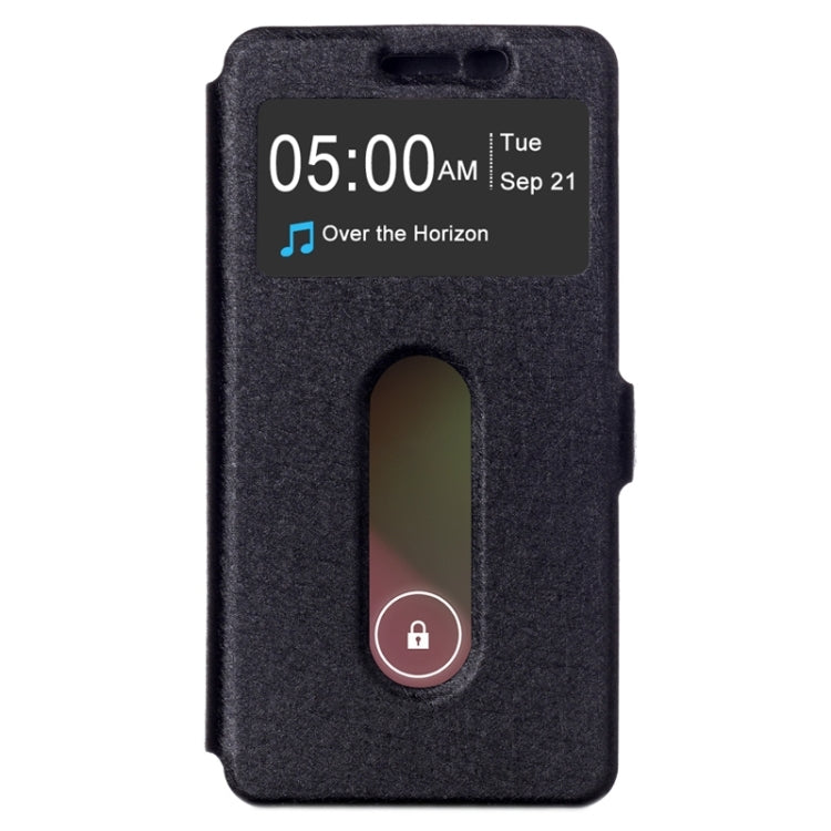 Silk Texture Horizontal Flip Leather Case with Caller ID Display & Holder for Lenovo Golden Warrior A8 / A806