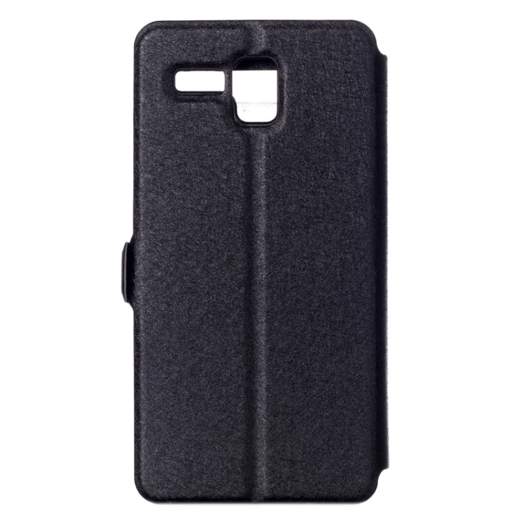 Silk Texture Horizontal Flip Leather Case with Caller ID Display & Holder for Lenovo Golden Warrior A8 / A806