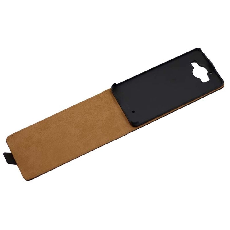 Khaki Lining Vertical Flip Magnetic Buckle PU Leather Case for Microsoft Lumia 950(Black)