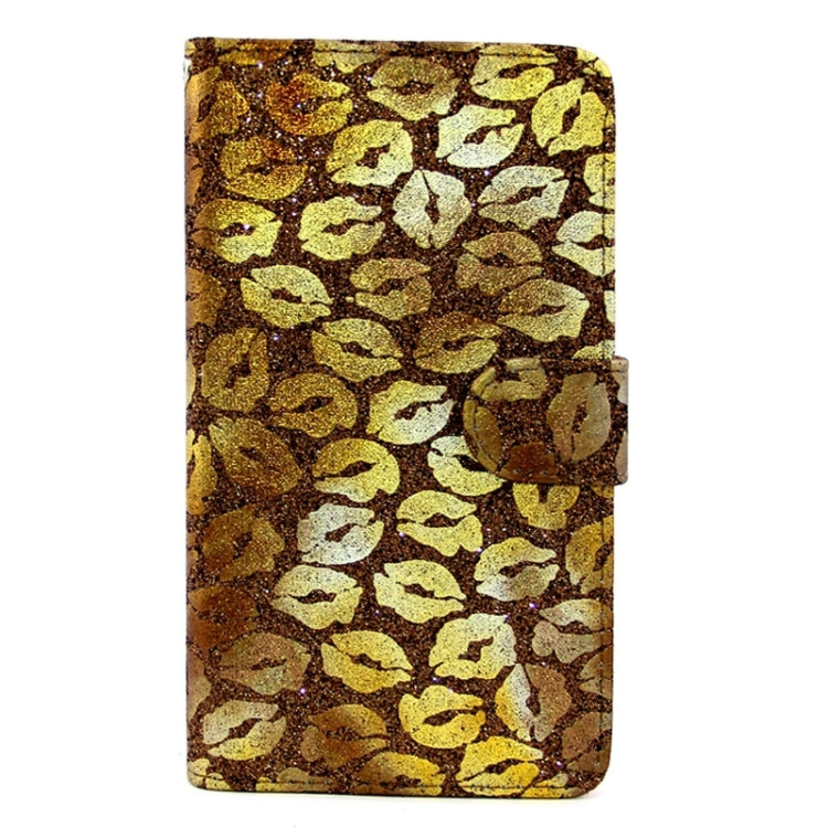 Goden Lips Pattern Leather Case with Holder & Card Slots & Wallet for Microsoft Lumia 640 XL