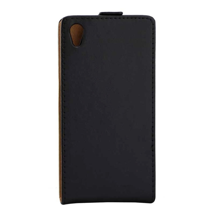Khaki Lining Vertical Flip Magnetic Buckle PU Leather Case for Sony Xperia Z5 / E6603 / E6653 / E6633 / E6683(Black)