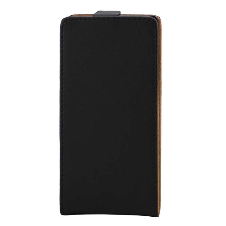 Khaki Lining Vertical Flip Magnetic Buckle PU Leather Case for Sony Xperia Z5 / E6603 / E6653 / E6633 / E6683(Black)