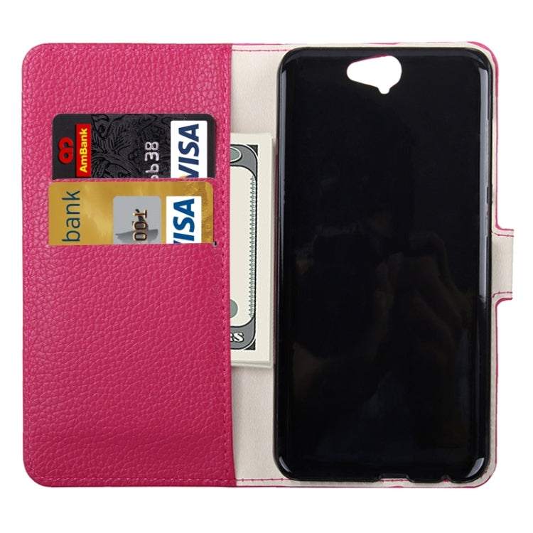 For HTC One A9 Litchi Texture Horizontal Flip Leather Case with Holder & Card Slots & Wallet
